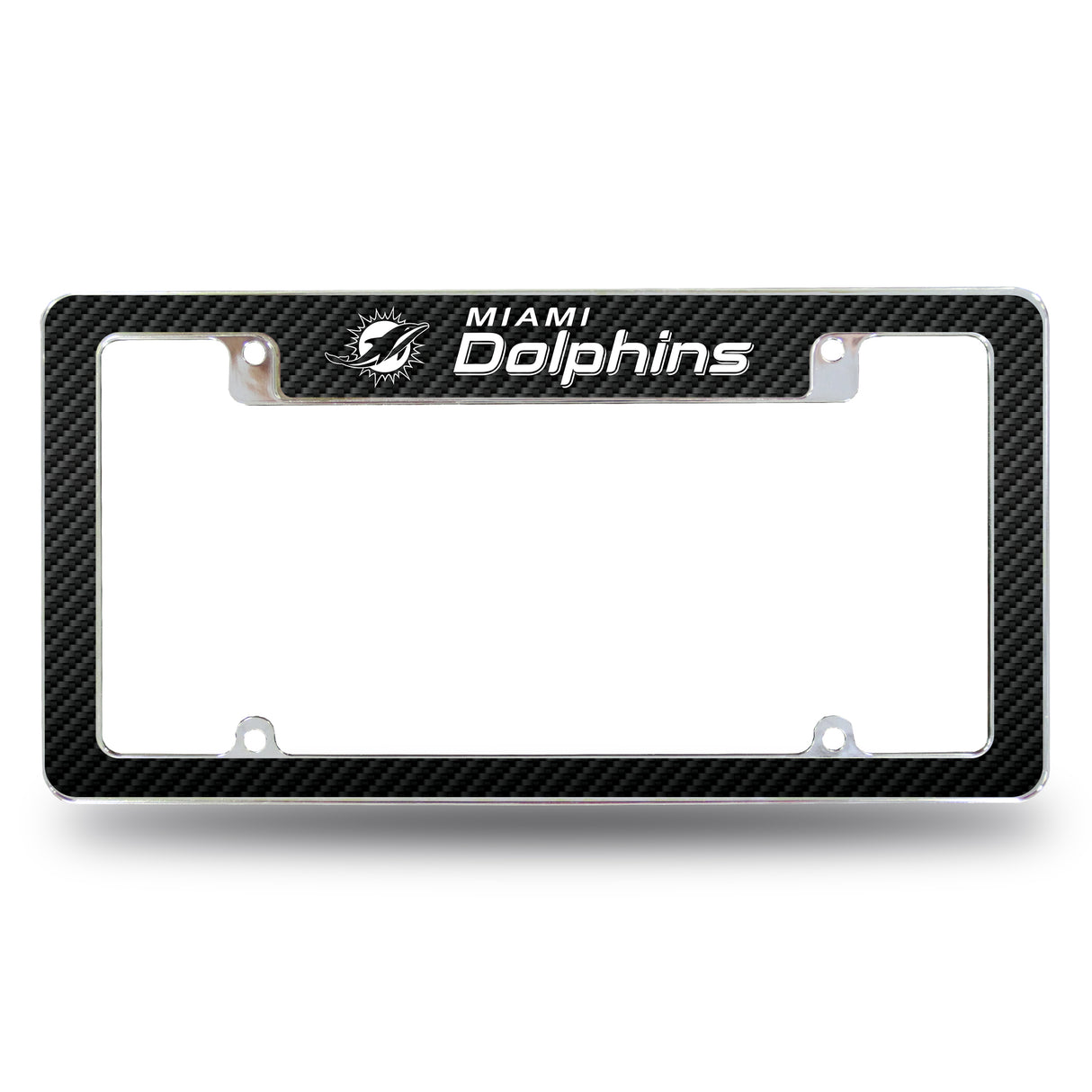 NFL Miami Dolphins All Over Chrome Frame Fan Gear NFL Miami Dolphins