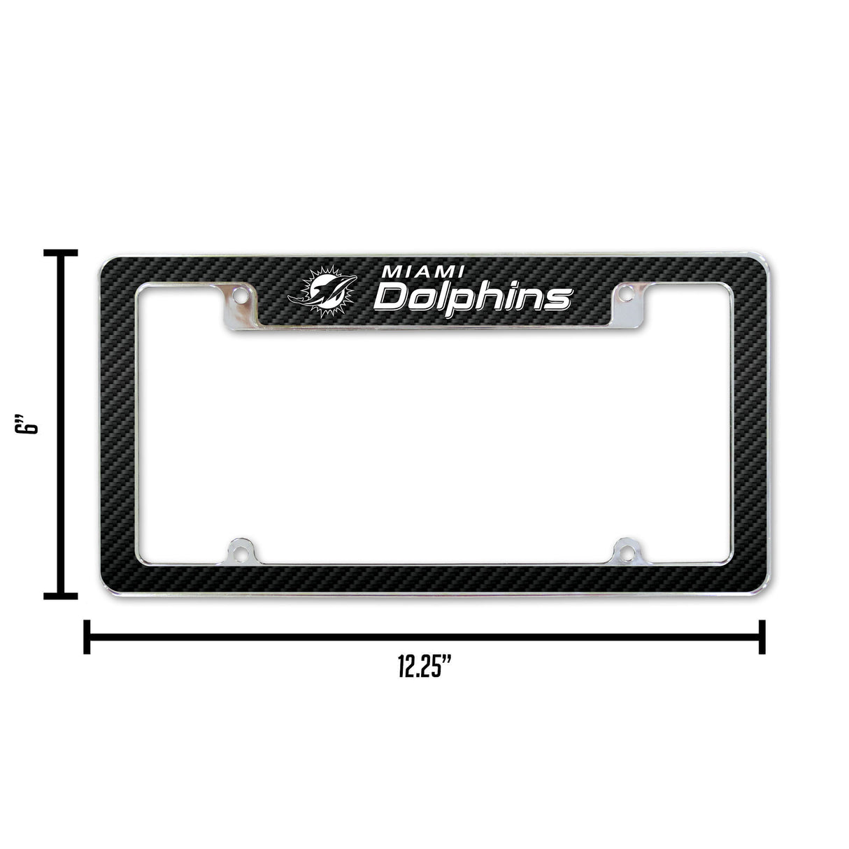 NFL Miami Dolphins All Over Chrome Frame Fan Gear NFL Miami Dolphins