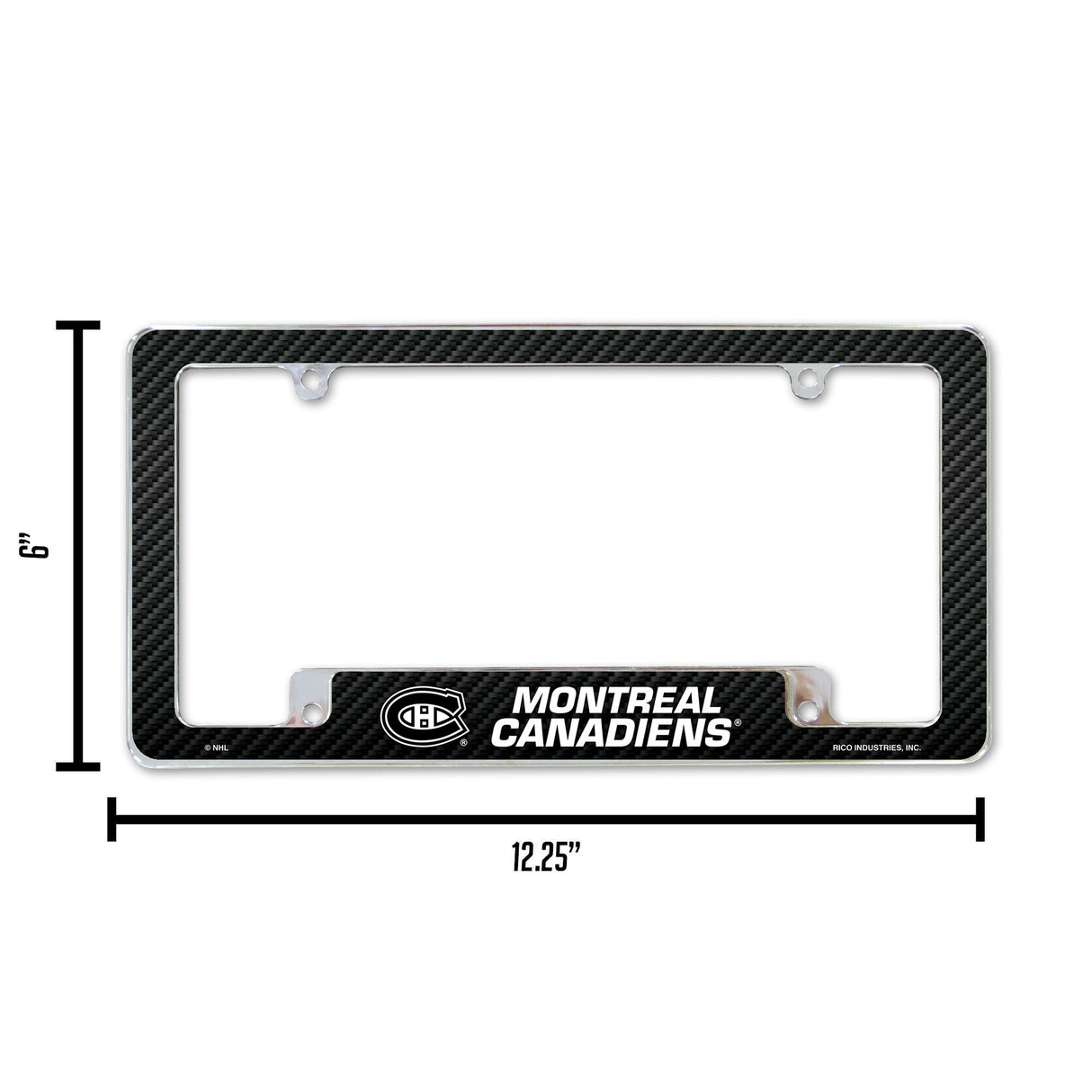 NHL Montreal Canadiens All Over Chrome Frame Fan Gear NHL Montreal Canadiens