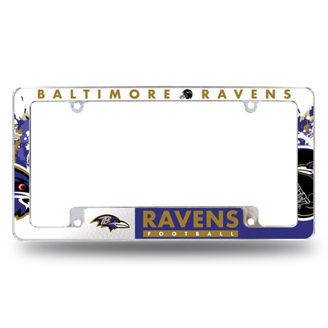 NFL Baltimore Ravens All Over Chrome Frame Fan Gear NFL Baltimore Ravens