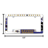 NFL Baltimore Ravens All Over Chrome Frame Fan Gear NFL Baltimore Ravens