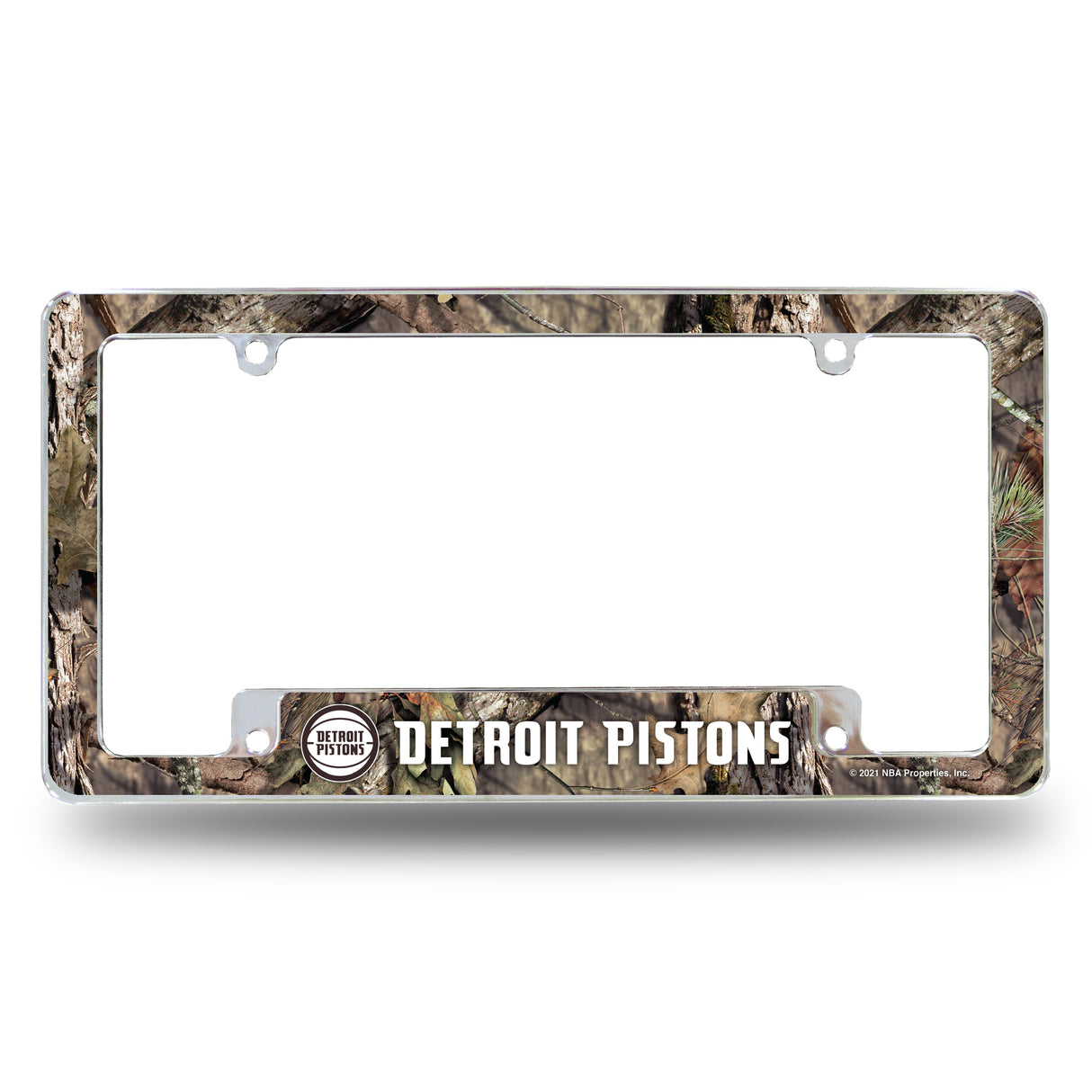 NBA Detroit Pistons All Over Chrome Frame Fan Gear NBA Detroit Pistons