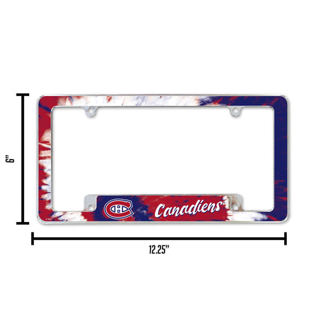 NHL Montreal Canadiens All Over Chrome Frame Fan Gear NHL Montreal Canadiens