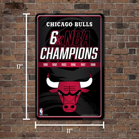 NBA Chicago Bulls Large Metal Sign Fan Gear NBA Chicago Bulls