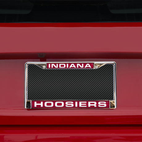 NCAA Indiana Hoosiers Laser Cut Chrome License Plate Frame Fan Gear NCAA Indiana Hoosiers