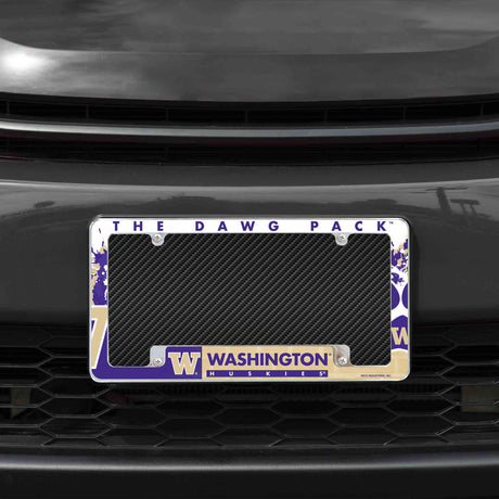 NCAA Washington Huskies All Over Chrome Frame Fan Gear NCAA Washington Huskies