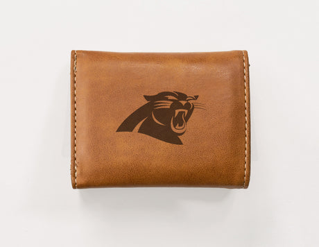 NFL Carolina Panthers Laser Engraved Trifold Wallet Fan Gear NFL Carolina Panthers