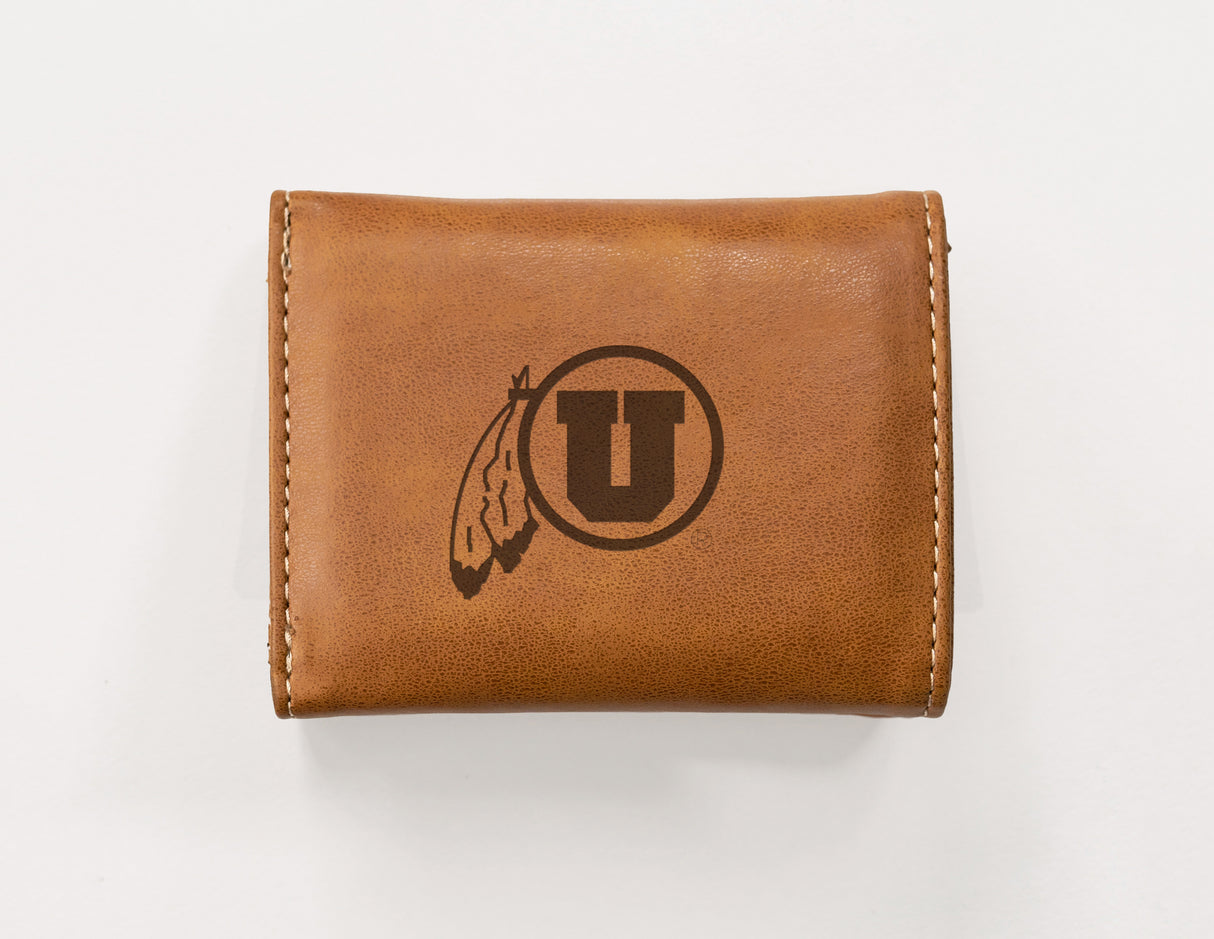 NCAA Utah Utes Laser Engraved Tri-Fold Wallet Fan Gear NCAA Utah Utes