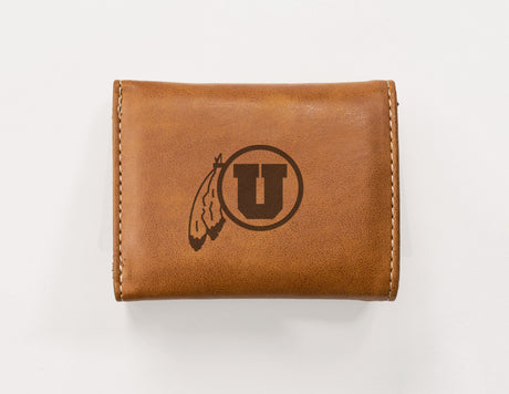 NCAA Utah Utes Laser Engraved Tri-Fold Wallet Fan Gear NCAA Utah Utes