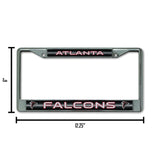 NFL Atlanta Falcons Chrome Glitter License Plate Frame Fan Gear NFL Atlanta Falcons