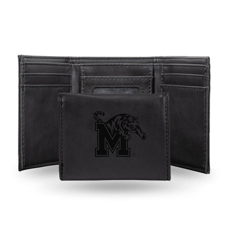 NCAA Memphis Tigers Laser Engraved Tri-Fold Wallet Fan Gear NCAA Memphis Tigers
