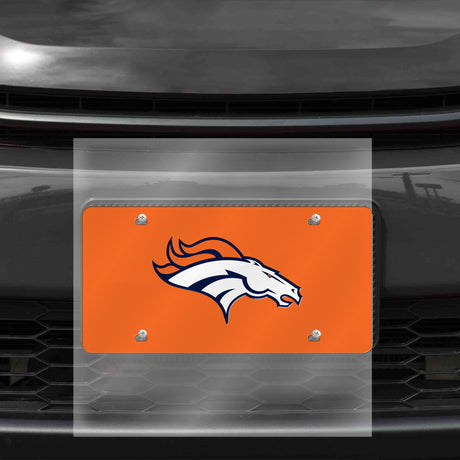 NFL Denver Broncos Laser Cut License Plate Tag Fan Gear NFL Denver Broncos