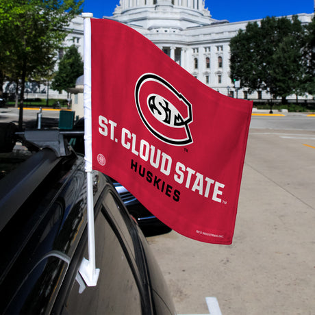 NCAA St. Cloud State Huskies Car Flag Fan Gear NCAA St. Cloud State Huskies