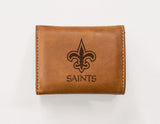 NFL New Orleans Saints Laser Engraved Trifold Wallet Fan Gear NFL New Orleans Saints