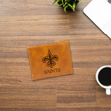 NFL New Orleans Saints Laser Engraved Trifold Wallet Fan Gear NFL New Orleans Saints