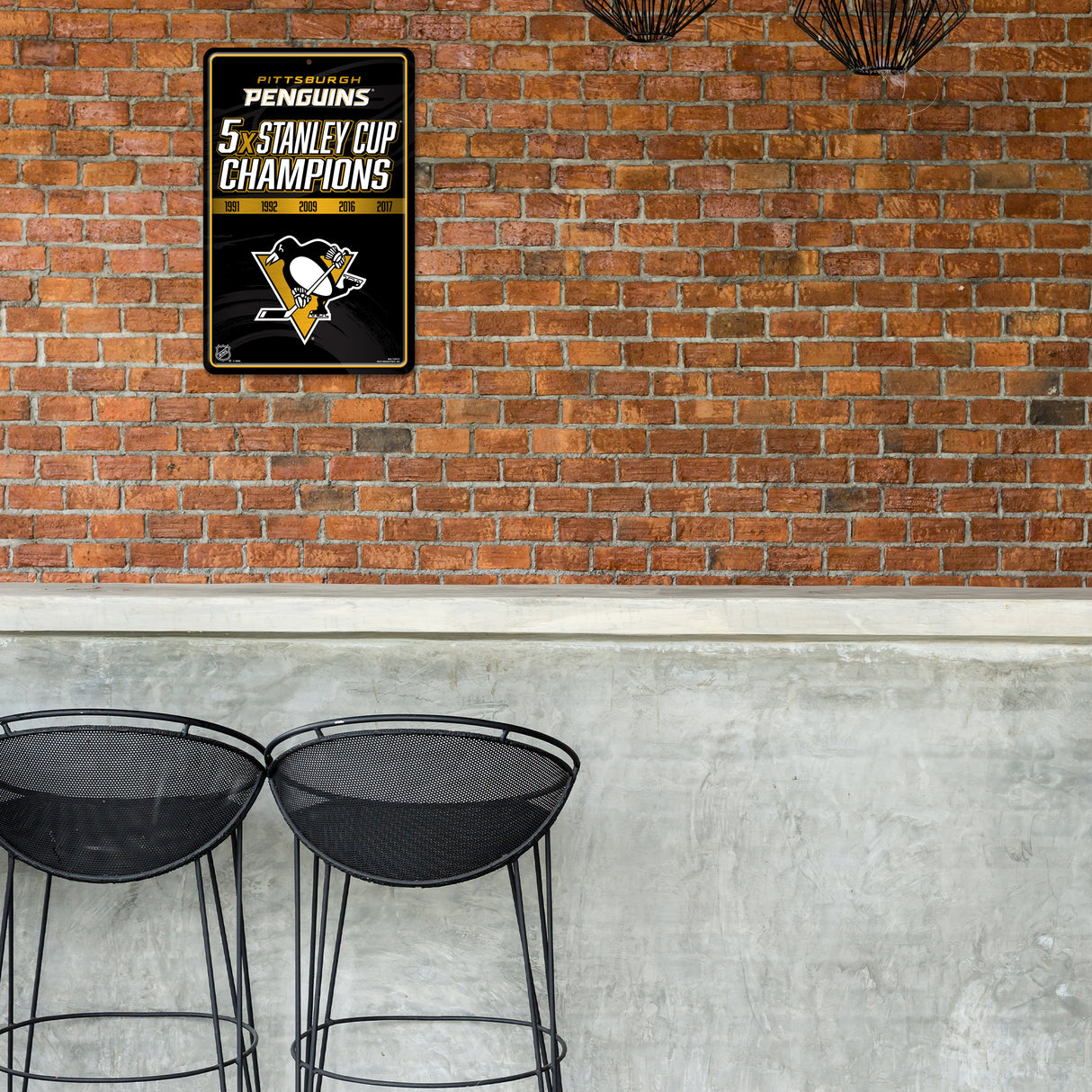 NHL Pittsburgh Penguins Large Metal Sign