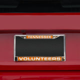 NCAA Tennessee Volunteers Laser Cut Chrome License Plate Frame Fan Gear NCAA Tennessee Volunteers