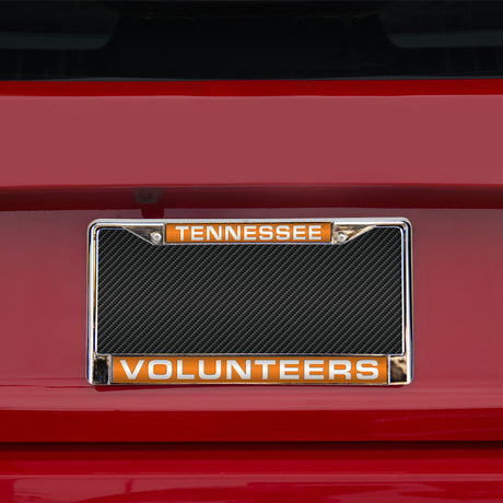 NCAA Tennessee Volunteers Laser Cut Chrome License Plate Frame Fan Gear NCAA Tennessee Volunteers