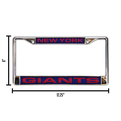 NFL New York Giants Laser Cut Chrome License Plate Frame Fan Gear NFL New York Giants