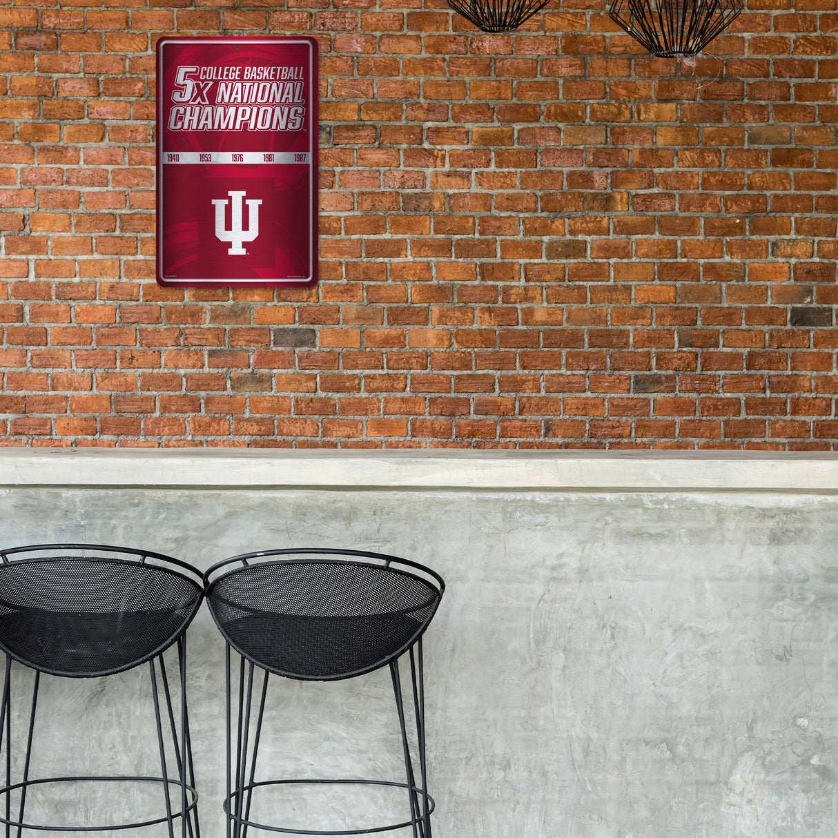 NCAA Indiana Hoosiers Large Metal Sign
