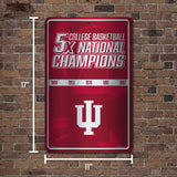 NCAA Indiana Hoosiers Large Metal Sign