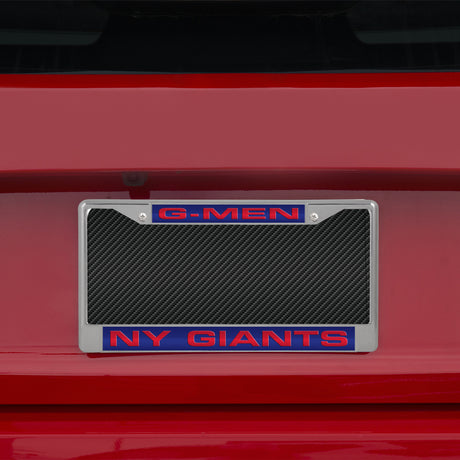 NFL New York Giants Laser Cut Chrome License Plate Frame Fan Gear NFL New York Giants