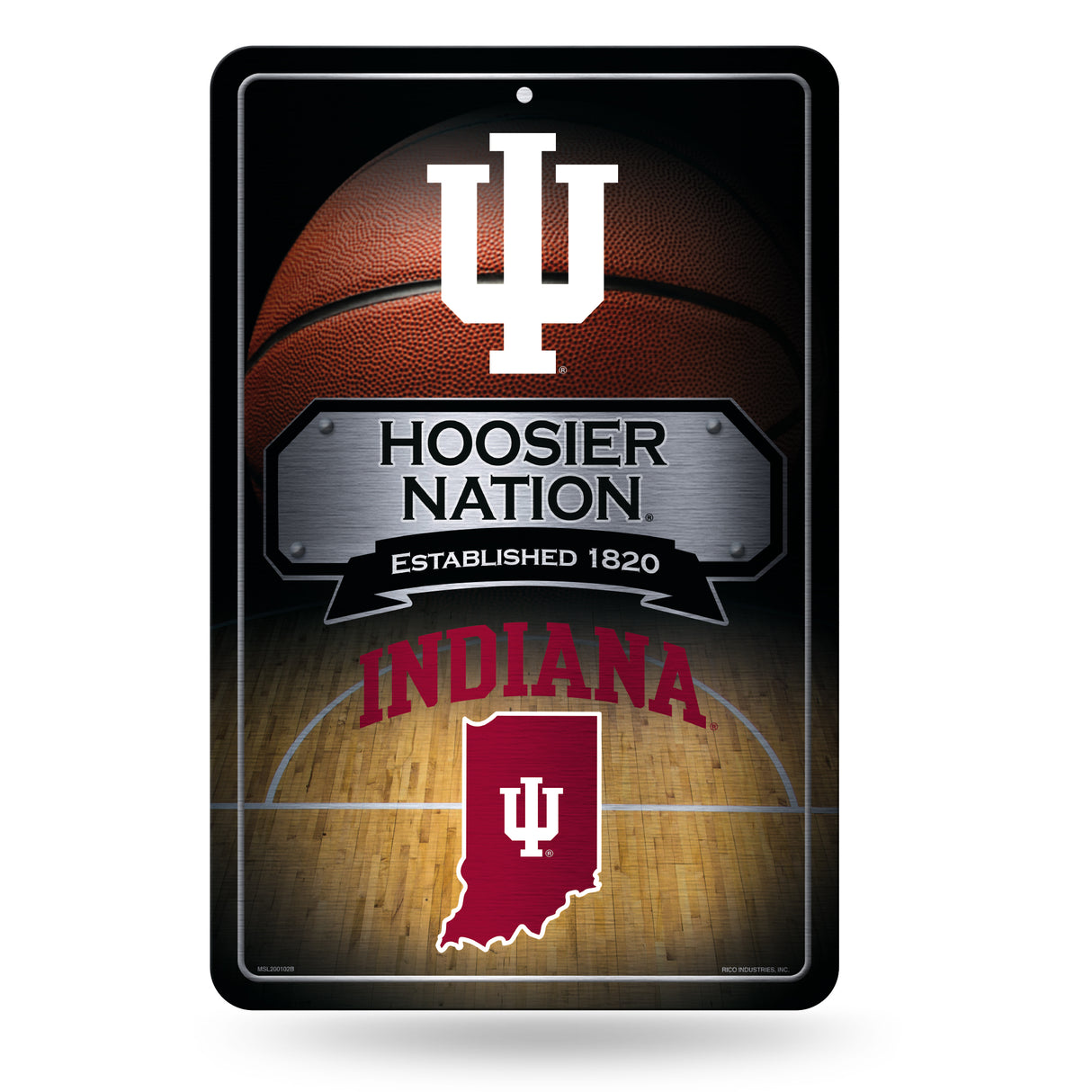 NCAA Indiana Hoosiers Large Metal Sign