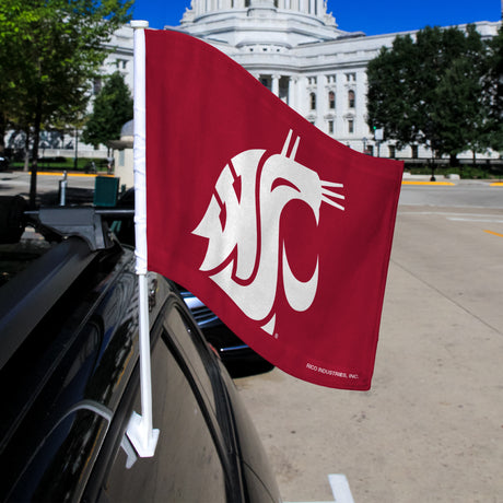 NCAA Washington State Cougars - WSU Car Flag Fan Gear NCAA Washington State Cougars