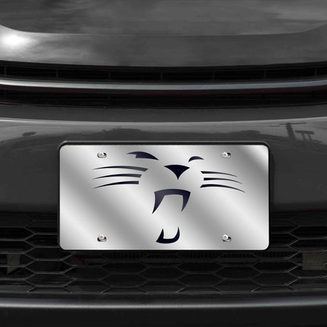NFL Carolina Panthers Laser Cut Silver License Plate Tag Fan Gear NFL Carolina Panthers