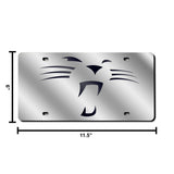 NFL Carolina Panthers Laser Cut Silver License Plate Tag Fan Gear NFL Carolina Panthers