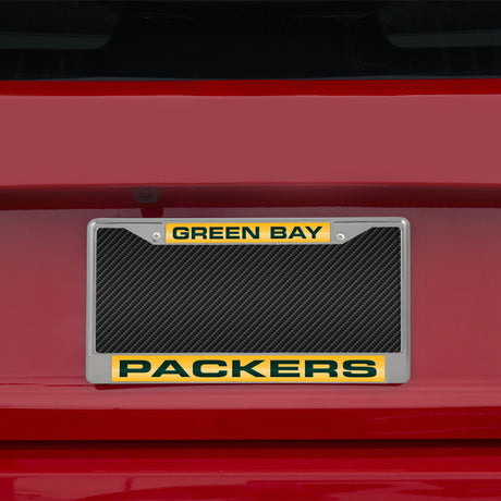 NFL Green Bay Packers Laser Cut Chrome License Plate Frame Fan Gear NFL Green Bay Packers
