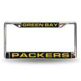 NFL Green Bay Packers Laser Cut Chrome License Plate Frame Fan Gear NFL Green Bay Packers