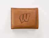 NCAA Wisconsin Badgers Laser Engraved Tri-Fold Wallet Fan Gear NCAA Wisconsin Badgers