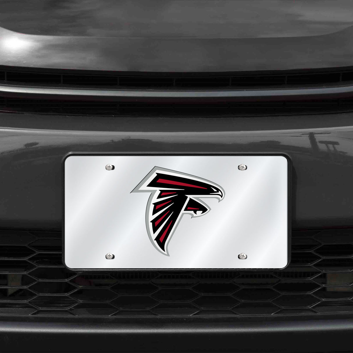 NFL Atlanta Falcons Laser Cut Silver License Plate Tag Fan Gear NFL Atlanta Falcons