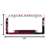 NCAA South Carolina Gamecocks All Over Chrome Frame Fan Gear NCAA South Carolina Gamecocks
