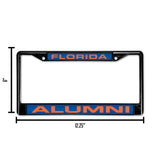 NCAA Florida Gators Laser Cut Black Chrome License Plate Frame Fan Gear NCAA Florida Gators