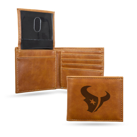 NFL Houston Texans Laser Engraved Bill-Fold Fan Gear NFL Houston Texans