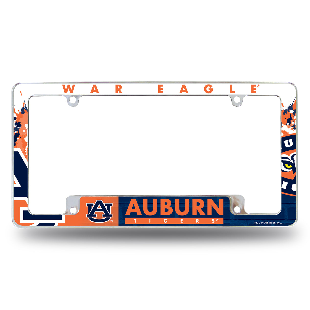 NCAA Auburn Tigers All Over Chrome Frame Fan Gear NCAA Auburn Tigers