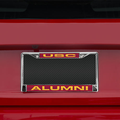 NCAA Southern California Trojans - USC Laser Cut Chrome License Plate Frame Fan Gear NCAA Southern California Trojans