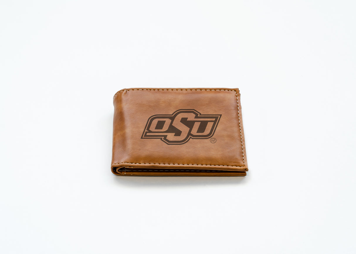 NCAA Oklahoma State Cowboys Laser Engraved Bill-Fold Fan Gear NCAA Oklahoma State Cowboys