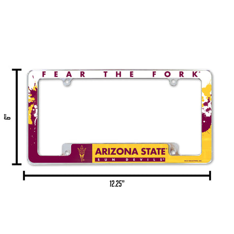 NCAA Arizona State Sun Devils - ASU All Over Chrome Frame Fan Gear NCAA Arizona State Sun Devils