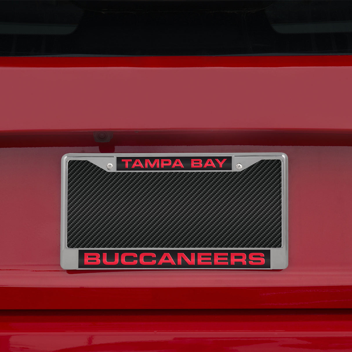 NFL Tampa Bay Buccaneers Laser Cut Chrome License Plate Frame Fan Gear NFL Tampa Bay Buccaneers
