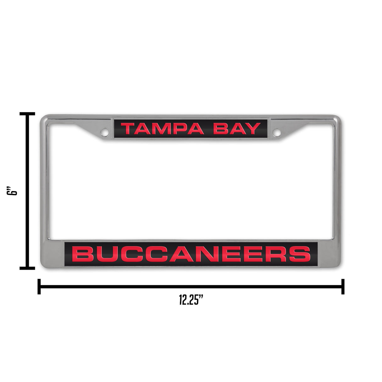 NFL Tampa Bay Buccaneers Laser Cut Chrome License Plate Frame Fan Gear NFL Tampa Bay Buccaneers