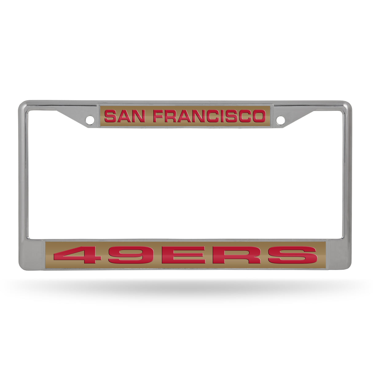 NFL San Francisco 49ers Laser Cut Chrome License Plate Frame Fan Gear NFL San Francisco 49ers