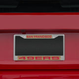 NFL San Francisco 49ers Laser Cut Chrome License Plate Frame Fan Gear NFL San Francisco 49ers