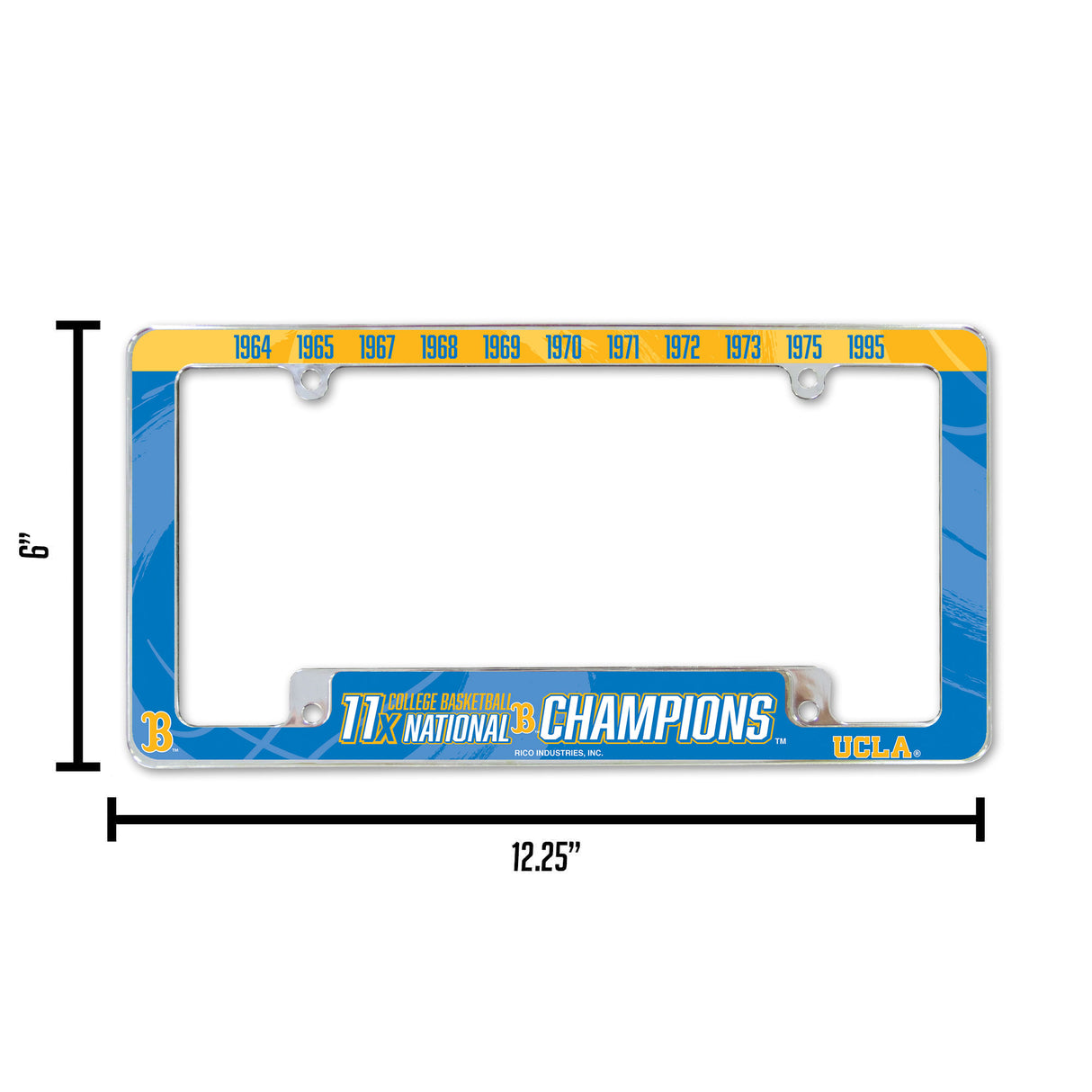 NCAA UCLA Bruins All Over Chrome Frame Fan Gear NCAA UCLA Bruins