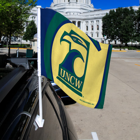 NCAA North Carolina-Wilmington Seahawks Car Flag Fan Gear NCAA North Carolina-Wilmington Seahawks