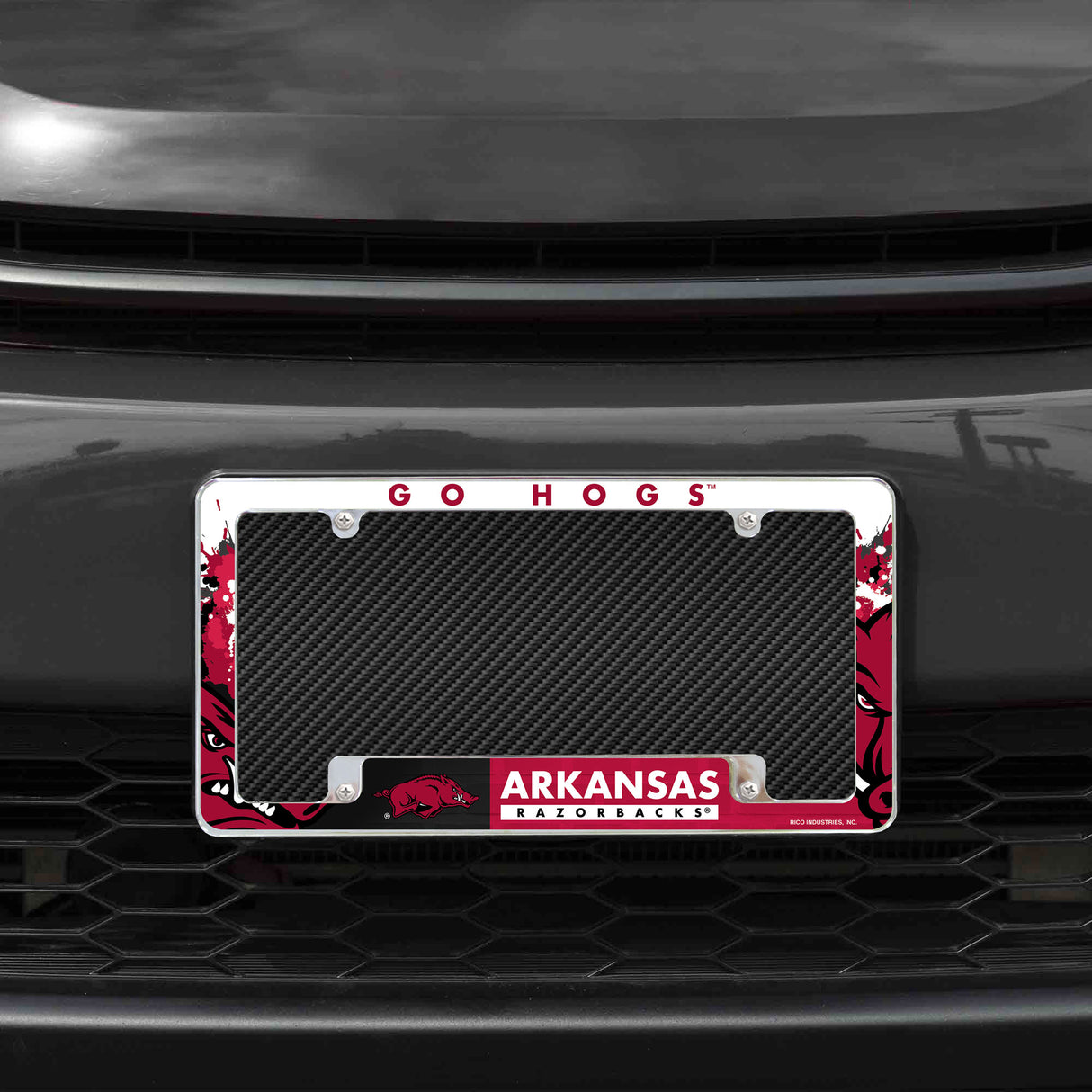 NCAA Arkansas Razorbacks All Over Chrome Frame Fan Gear NCAA Arkansas Razorbacks