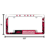 NCAA Arkansas Razorbacks All Over Chrome Frame Fan Gear NCAA Arkansas Razorbacks