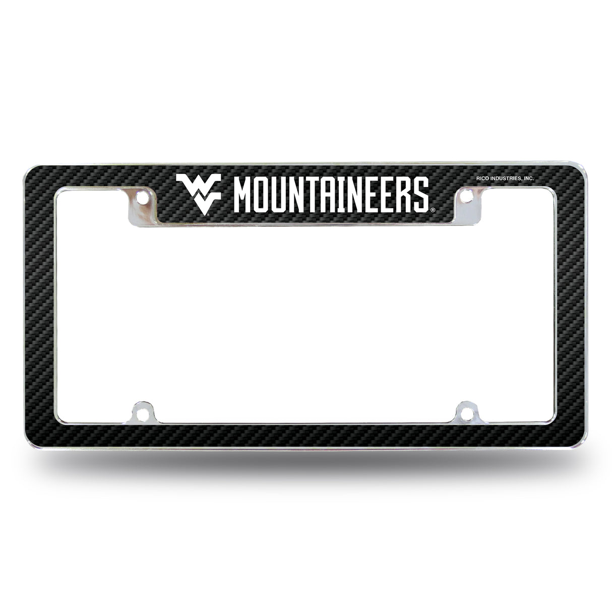 NCAA West Virginia Mountaineers All Over Chrome Frame Fan Gear NCAA West Virginia Mountaineers
